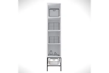 Elesham Garderobe 50x42 - Hvit/Svart/Gull - Oppbevaring - Klesoppbevaring - Garderober & garderobesystem - Garderobeskap & klesskap
