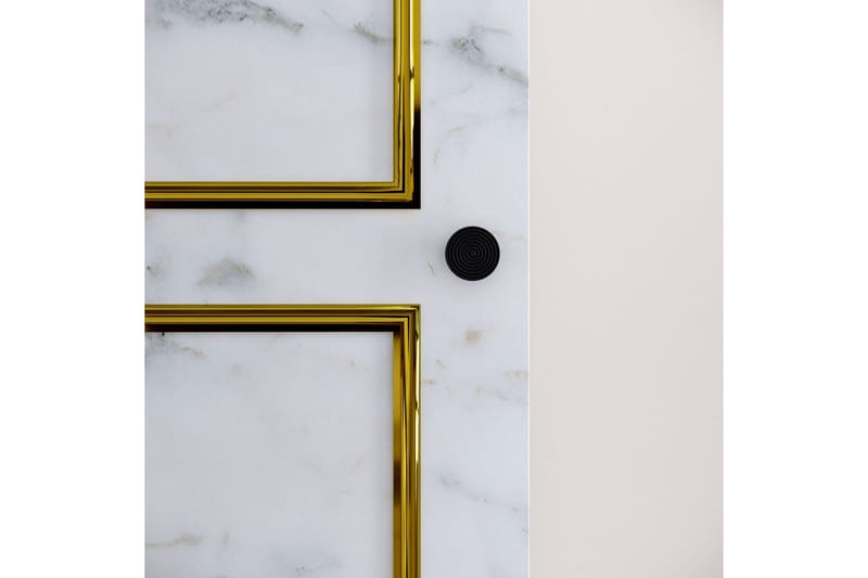 Elesham Garderobe 50x42 - Hvit/Svart/Gull - Oppbevaring - Klesoppbevaring - Garderober & garderobesystem - Garderobeskap & klesskap