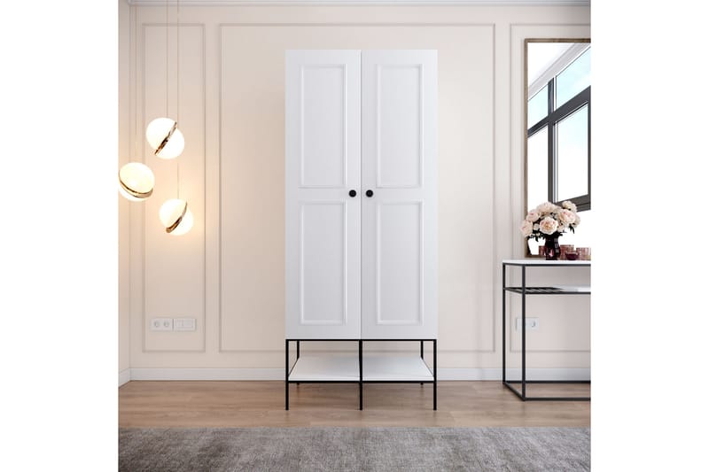 Elesham Garderobe 50x84 - Hvit - Oppbevaring - Klesoppbevaring - Garderober & garderobesystem - Garderobeskap & klesskap