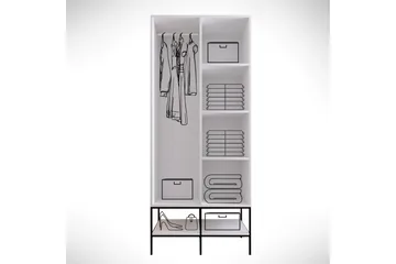 Elesham Garderobe 50x84 - Hvit - Oppbevaring - Klesoppbevaring - Garderober & garderobesystem - Garderobeskap & klesskap