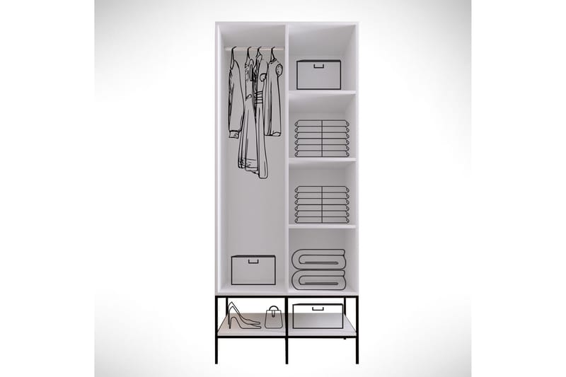 Elesham Garderobe 50x84 - Hvit - Oppbevaring - Klesoppbevaring - Garderober & garderobesystem - Garderobeskap & klesskap