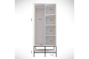 Elesham Garderobe 50x84 - Hvit - Oppbevaring - Klesoppbevaring - Garderober & garderobesystem - Garderobeskap & klesskap