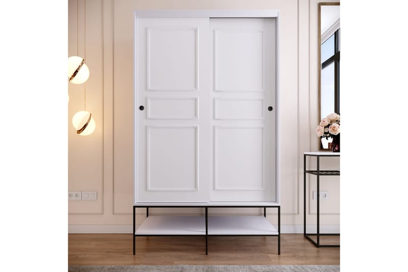 Elesham Garderobe 57x120 - Hvit - Oppbevaring - Klesoppbevaring - Garderober & garderobesystem - Garderobeskap & klesskap