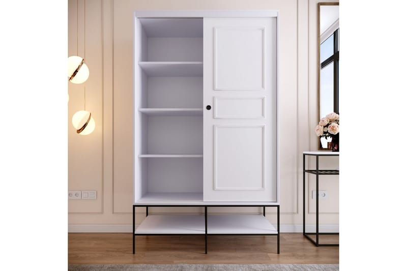 Elesham Garderobe 57x120 - Hvit - Garderobeskap & klesskap