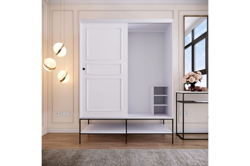 Elesham Garderobe 57x150 - Hvit - Oppbevaring - Klesoppbevaring - Garderober & garderobesystem - Garderobeskap & klesskap