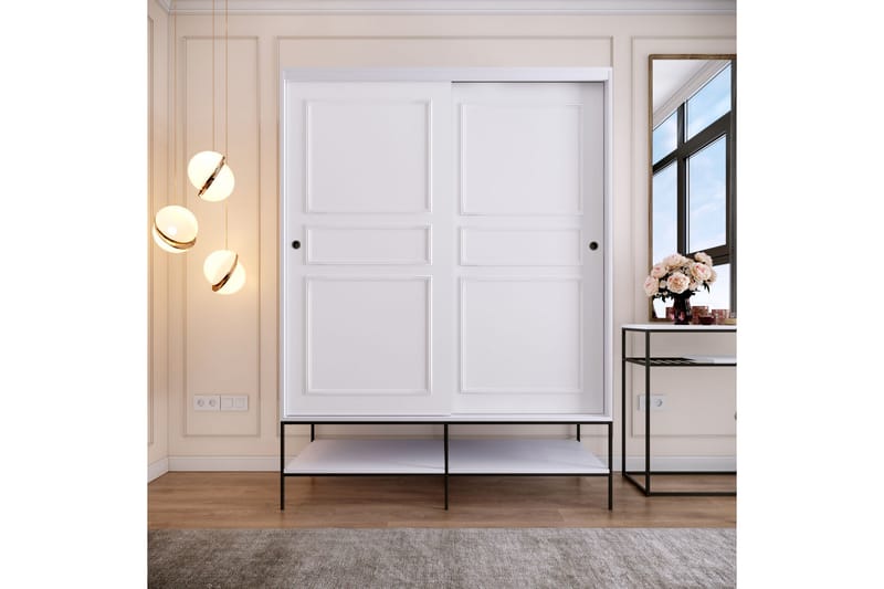 Elesham Garderobe 57x150 - Hvit - Oppbevaring - Klesoppbevaring - Garderober & garderobesystem - Garderobeskap & klesskap