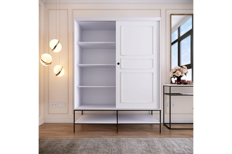 Elesham Garderobe 57x150 - Hvit - Garderobeskap & klesskap