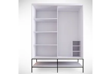 Elesham Garderobe 57x150 - Hvit - Oppbevaring - Klesoppbevaring - Garderober & garderobesystem - Garderobeskap & klesskap