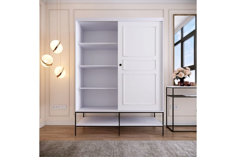 Elesham Garderobe 57x150 - Hvit - Oppbevaring - Klesoppbevaring - Garderober & garderobesystem - Garderobeskap & klesskap