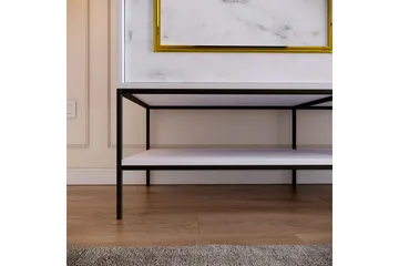 Elesham Garderobe 57x150 - Hvit/Svart/Gull - Oppbevaring - Klesoppbevaring - Garderober & garderobesystem - Garderobeskap & klesskap
