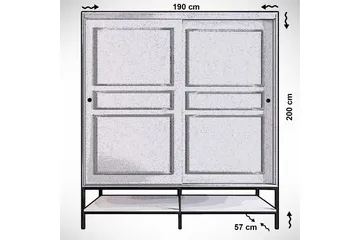 Elesham Garderobe 57x190 - Hvit - Oppbevaring - Klesoppbevaring - Garderober & garderobesystem - Garderobeskap & klesskap