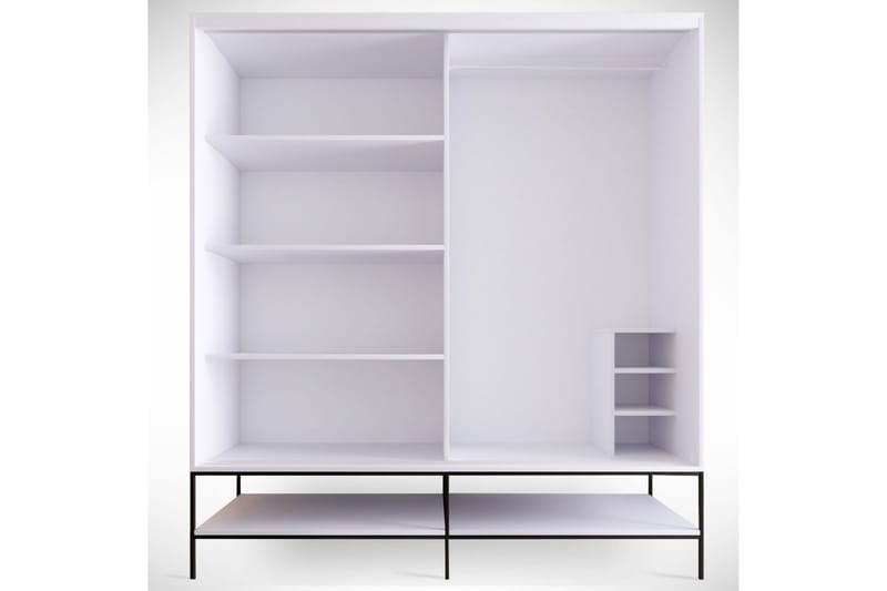 Elesham Garderobe 57x190 - Hvit - Oppbevaring - Klesoppbevaring - Garderober & garderobesystem - Garderobeskap & klesskap