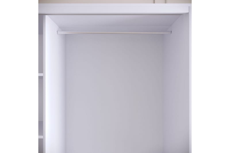 Elesham Garderobe 57x190 - Hvit/Svart/Gull - Oppbevaring - Klesoppbevaring - Garderober & garderobesystem - Garderobeskap & klesskap