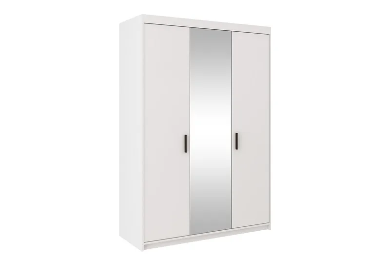 Hvit Enzenauer Garderob med Speil 133 cm