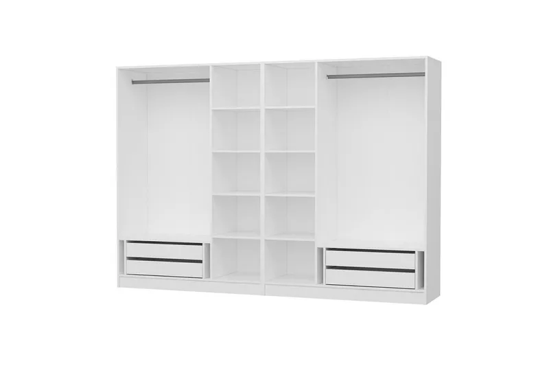 Fruitland Garderobe 270 cm - Hvit - Oppbevaring - Klesoppbevaring - Garderober & garderobesystem - Garderobeskap & klesskap