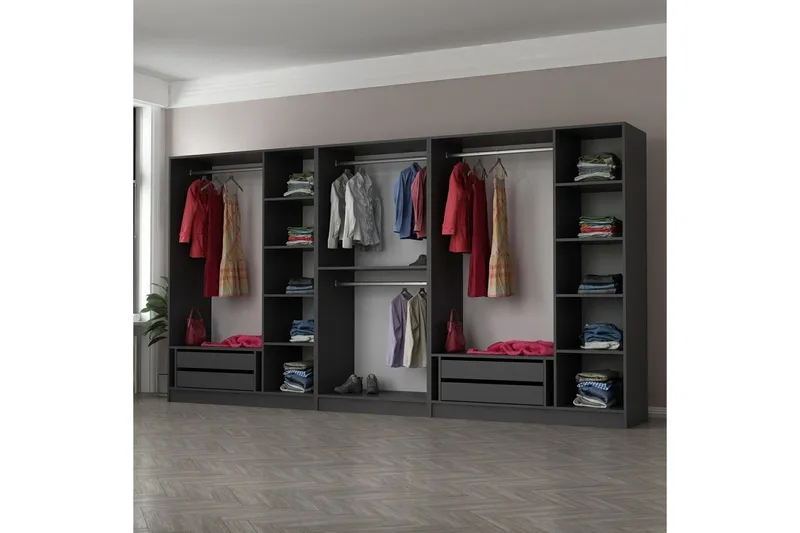 Antrasitt Fruitland Garderobe 360 cm