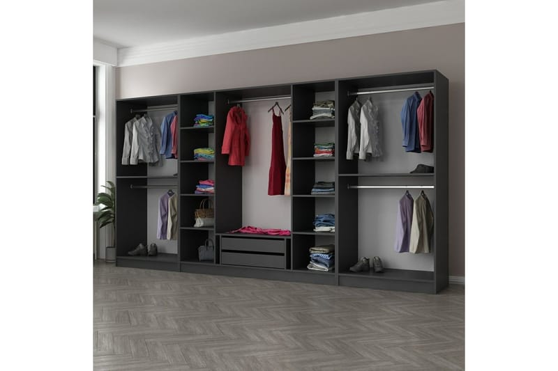 Fruitland Garderobe 360 cm, Antrasitt