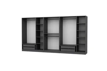 Fruitland Garderobe 360 cm - Antrasitt - Oppbevaring - Klesoppbevaring - Garderober & garderobesystem - Garderobeskap & klesskap