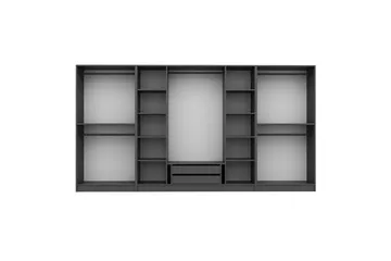 Fruitland Garderobe 360 cm - Antrasitt - Oppbevaring - Klesoppbevaring - Garderober & garderobesystem - Garderobeskap & klesskap