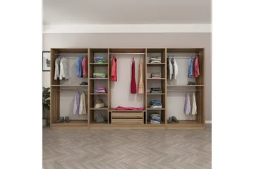 Fruitland Garderobe 360 cm - Brun - Oppbevaring - Klesoppbevaring - Garderober & garderobesystem - Garderobeskap & klesskap