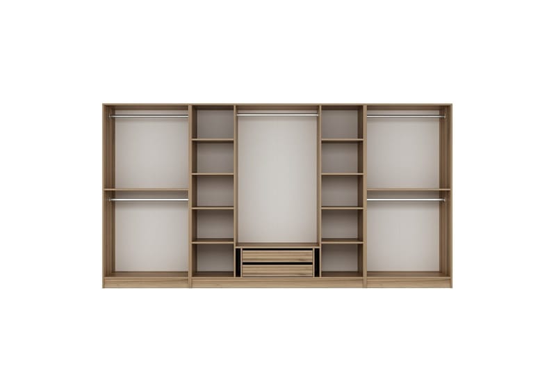 Fruitland Garderobe 360 cm - Brun - Oppbevaring - Klesoppbevaring - Garderober & garderobesystem - Garderobeskap & klesskap