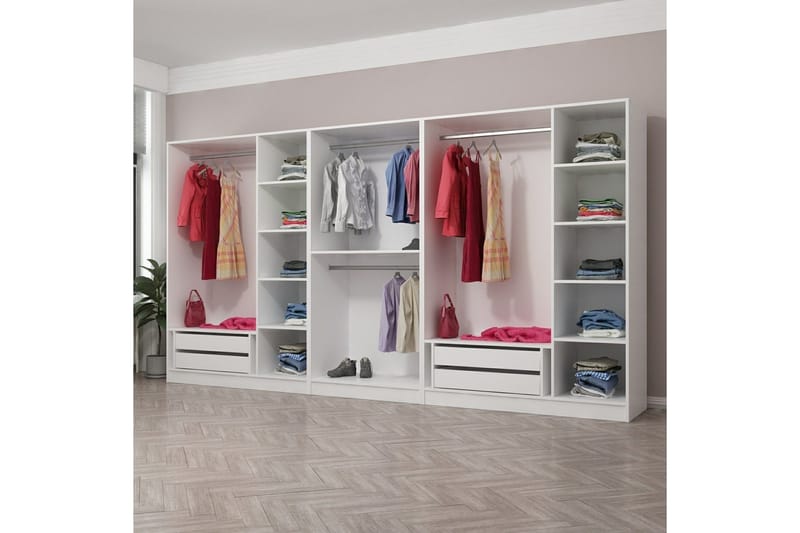 Fruitland Garderobe 360 cm, Hvit
