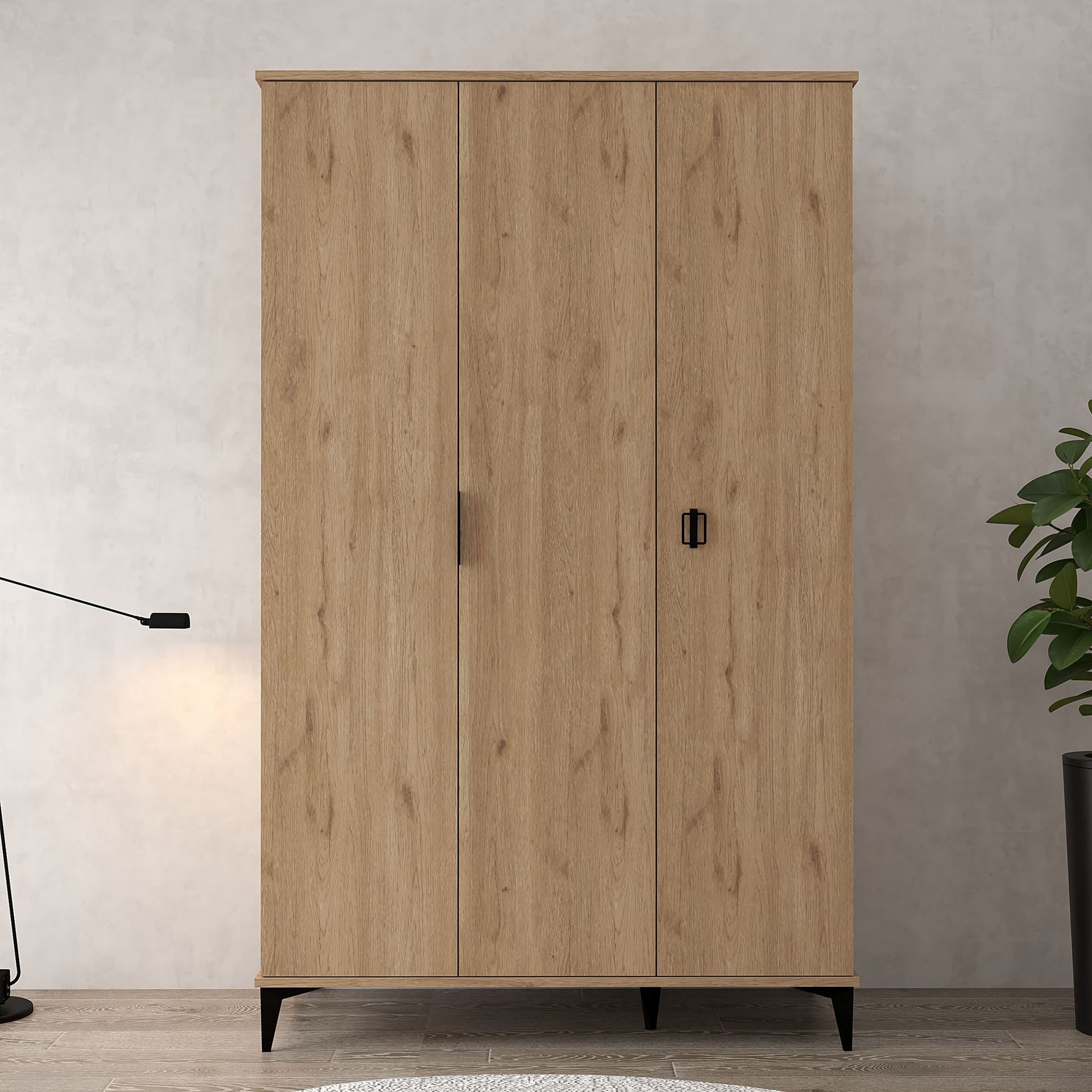 Garderobeskap Hanah Home Neva (123 x 200 x 52 cm) Sapphire Oak - Sapphire Oak
