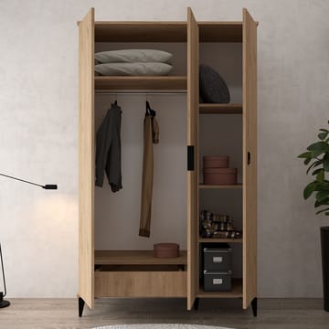 Garderobeskap Hanah Home Neva (123 x 200 x 52 cm) Sapphire Oak - Sapphire Oak - Oppbevaring - Klesoppbevaring - Garderober & garderobesystem - Garderobeskap & klesskap
