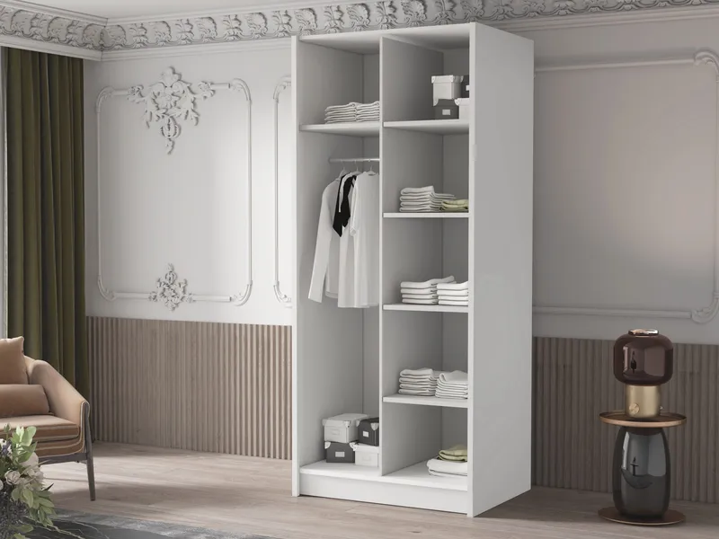 Herrljunga Garderob 100x215 cm - Brun/Svart - Oppbevaring - Klesoppbevaring - Garderober & garderobesystem - Garderobeskap & klesskap