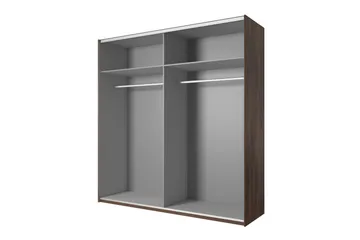 Joannie Garderobe 200 cm - Mørk brun/Svart - Oppbevaring - Klesoppbevaring - Garderober & garderobesystem - Garderobeskap & klesskap
