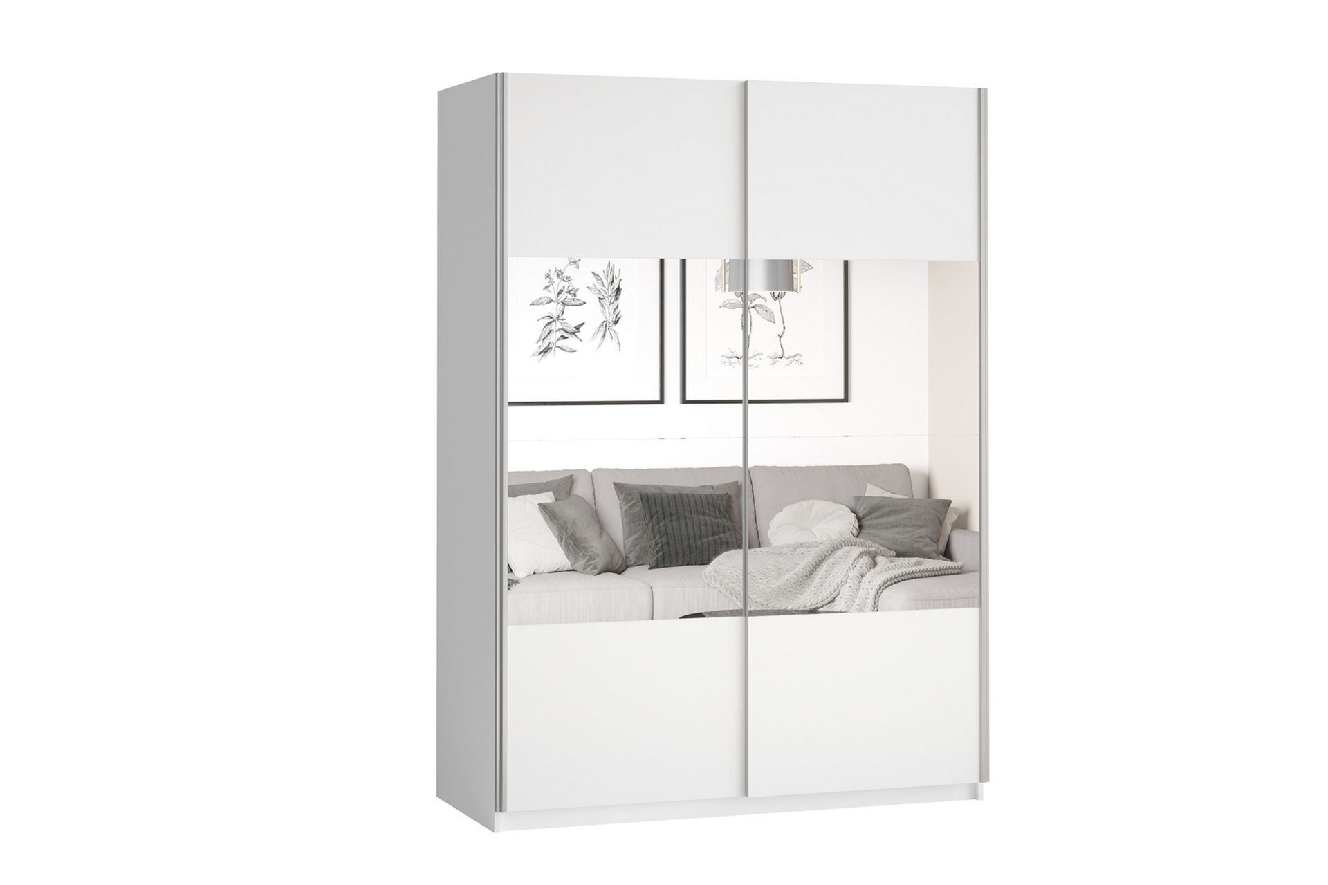 Lecia Garderobe 120x210 cm - Hvit - Oppbevaring - Klesoppbevaring - Garderober & garderobesystem - Garderobeskap & klesskap