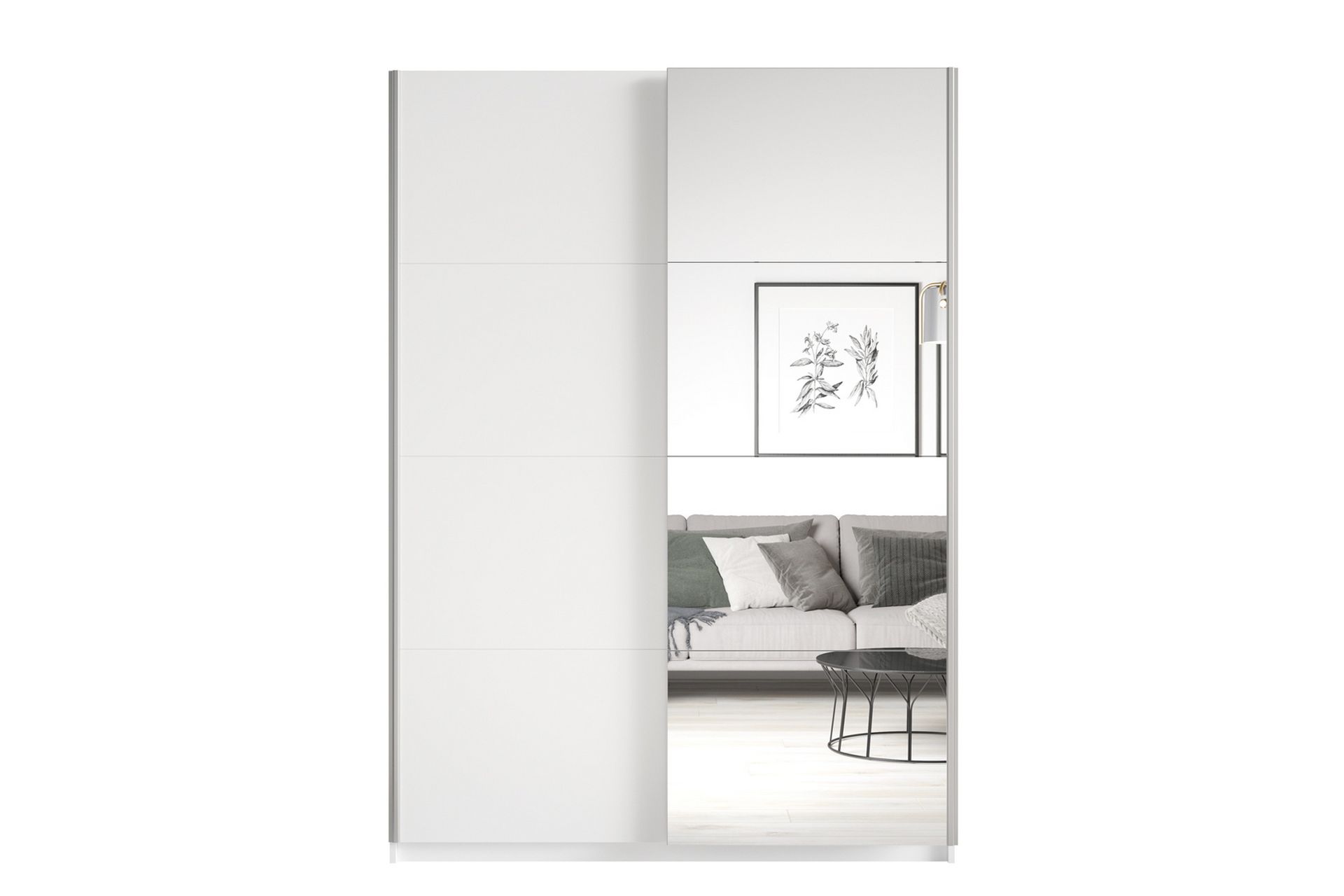 Lecia Garderobe 120x210 cm - Hvit - Oppbevaring - Klesoppbevaring - Garderober & garderobesystem - Garderobeskap & klesskap