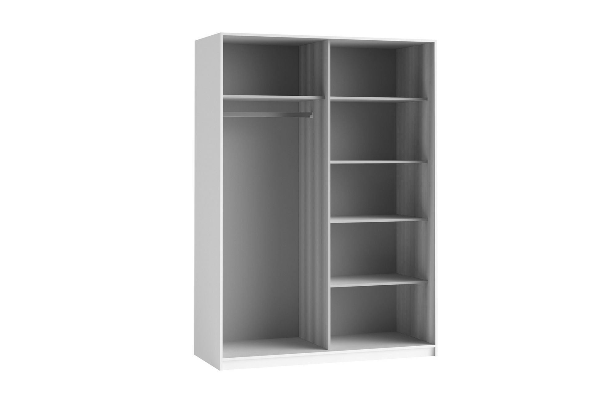 Lecia Garderobe 120x210 cm - Hvit - Oppbevaring - Klesoppbevaring - Garderober & garderobesystem - Garderobeskap & klesskap