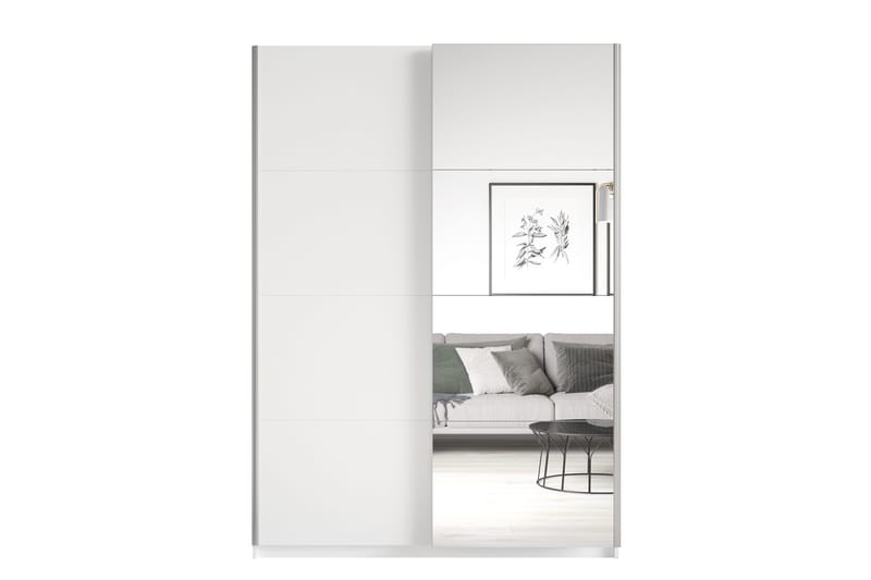 Lecia Garderobe 150x210 cm - Hvit - Oppbevaring - Klesoppbevaring - Garderober & garderobesystem - Garderobeskap & klesskap