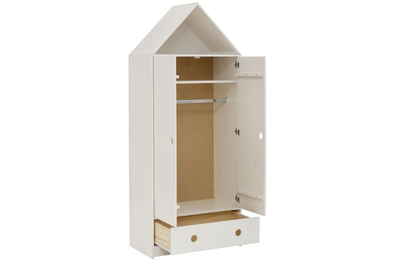 Masoomya Barnegarderobe 75x180 cm - Hvit - Oppbevaring - Klesoppbevaring - Garderober & garderobesystem - Garderobeskap & klesskap