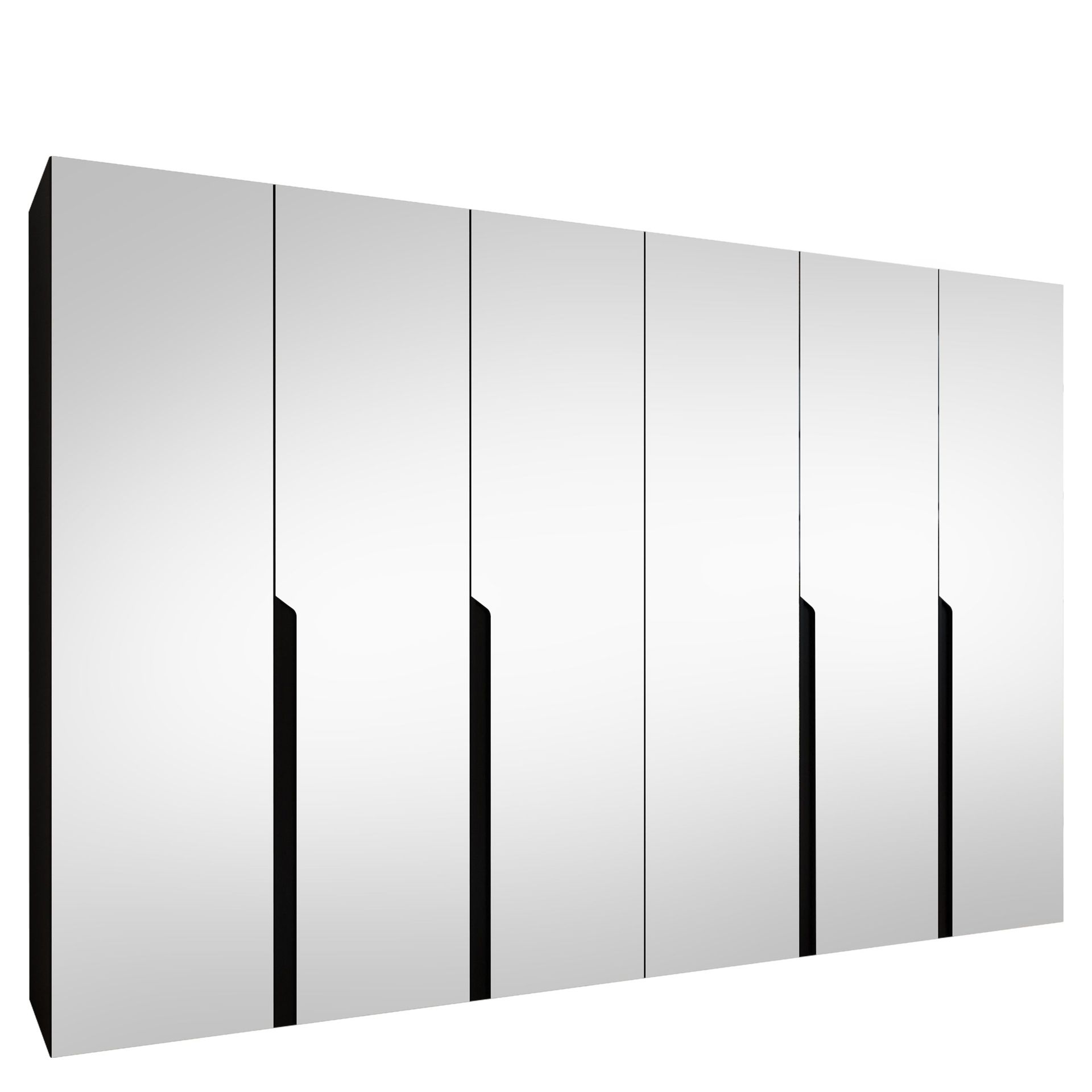 Milias Garderobeskap med speil 300x202 cm - svart