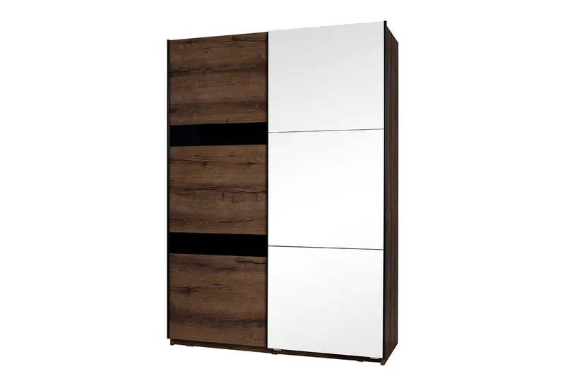 Najera Garderobe 150x68,5x215 cm, Eik | Svart