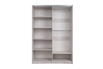Najera Garderobe 150x68,5x215 cm - Eik | Svart - Oppbevaring - Klesoppbevaring - Garderober & garderobesystem - Garderobeskap & klesskap