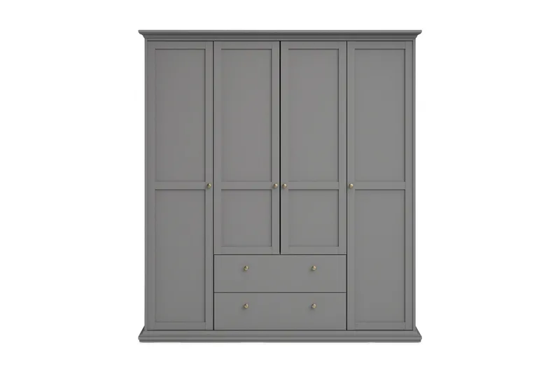 Paris Garderobeskap med 2 Dører, Grå