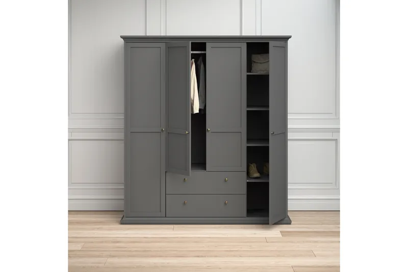 Paris Garderobeskap med 2 Dører - Oppbevaring - Klesoppbevaring - Garderober & garderobesystem - Garderobeskap & klesskap
