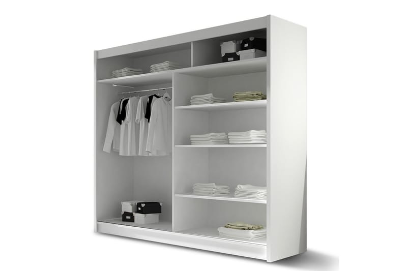 Prag Garderobe 180x57x215 cm - Beige - Oppbevaring - Klesoppbevaring - Garderober & garderobesystem - Garderobeskap & klesskap