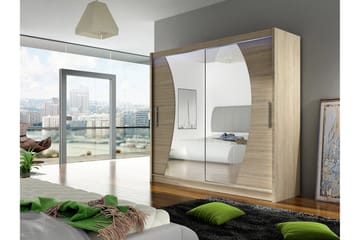 Prag Garderobe 180x57x215 cm - Beige|Hvit - Oppbevaring - Klesoppbevaring - Garderober & garderobesystem - Garderobeskap & klesskap