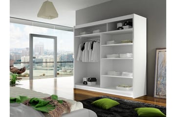 Prag Garderobe 180x57x215 cm - Beige|Hvit - Oppbevaring - Klesoppbevaring - Garderober & garderobesystem - Garderobeskap & klesskap