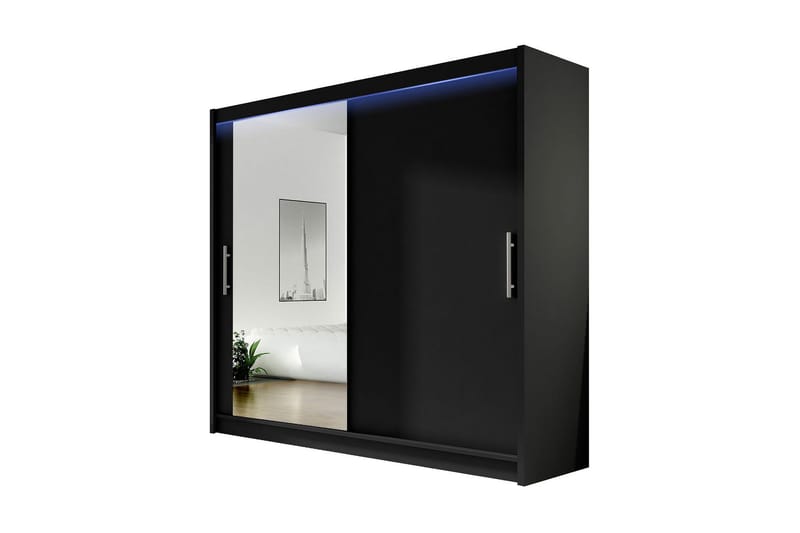 Prag Garderobe 180x57x215 cm, Hvit