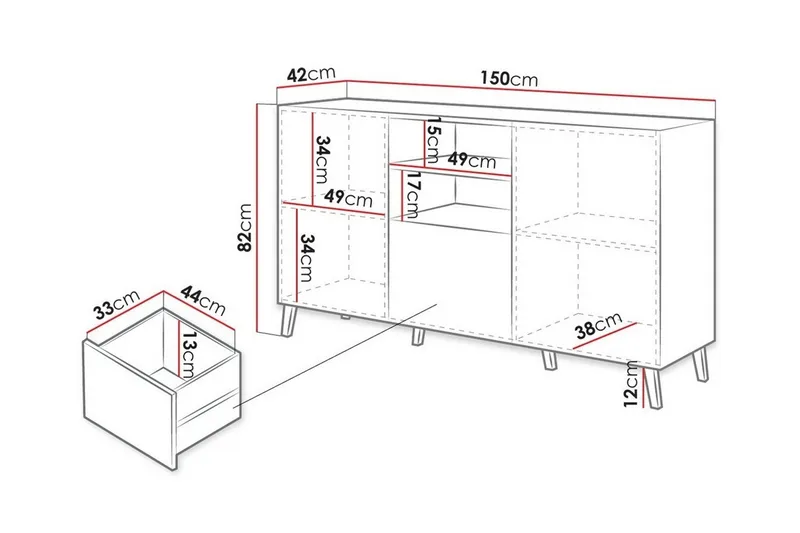 Strontian Byrå 150 cm Scandinavian Choice Black - Oppbevaring - Klesoppbevaring - Garderober & garderobesystem - Garderobeskap & klesskap