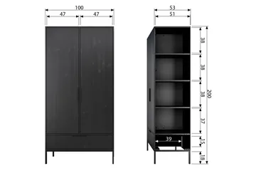 Swichor Garderobe - Svart - Oppbevaring - Klesoppbevaring - Garderober & garderobesystem - Garderobeskap & klesskap