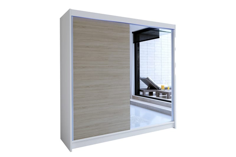 Talin Garderobe 180x58x215 cm, Hvit