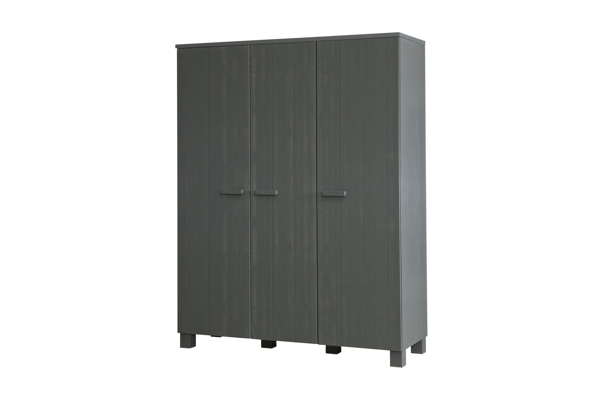 Tenney Garderobe 158 cm - Stålgrå Furu - Oppbevaring - Klesoppbevaring - Garderober & garderobesystem - Garderobeskap & klesskap