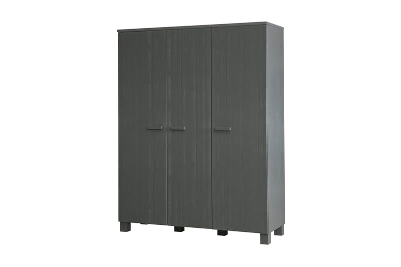 Tenney Garderobe 158 cm - Stålgrå Furu - Oppbevaring - Klesoppbevaring - Garderober & garderobesystem - Garderobeskap & klesskap