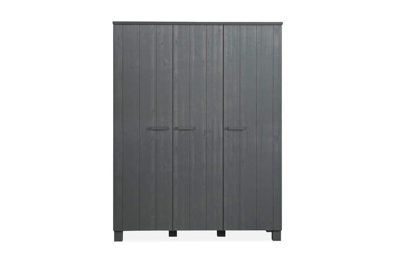 Tenney Garderobe 158 cm - Stålgrå Furu - Oppbevaring - Klesoppbevaring - Garderober & garderobesystem - Garderobeskap & klesskap